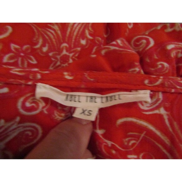 Abel The Label Maxi Dress Floral Print Red High Low Short Sleeve Size XS - Picture 8 of 8